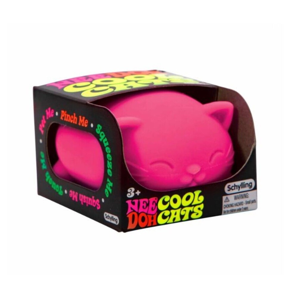NeeDoh Cool Cats Squeeze Toy - Pink Fast Ship! New!!